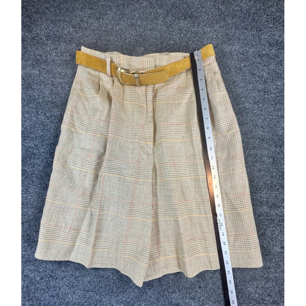 Vintage JH Collectibles Plaid Suit Set Women's Size 14 Blazer & Shorts Belt 90s - Picture 12 of 15